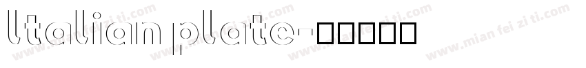 ltalian plate字体转换